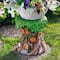 13.75" Fairy Tree Stump Outdoor Garden Plant Stand
